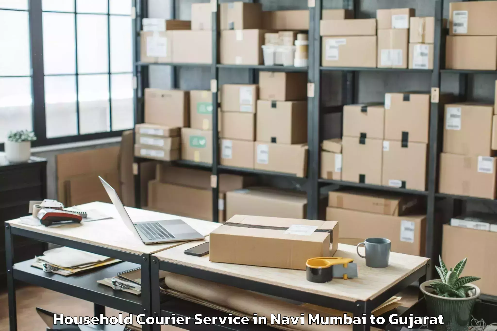 Quality Navi Mumbai to Morbi Household Courier